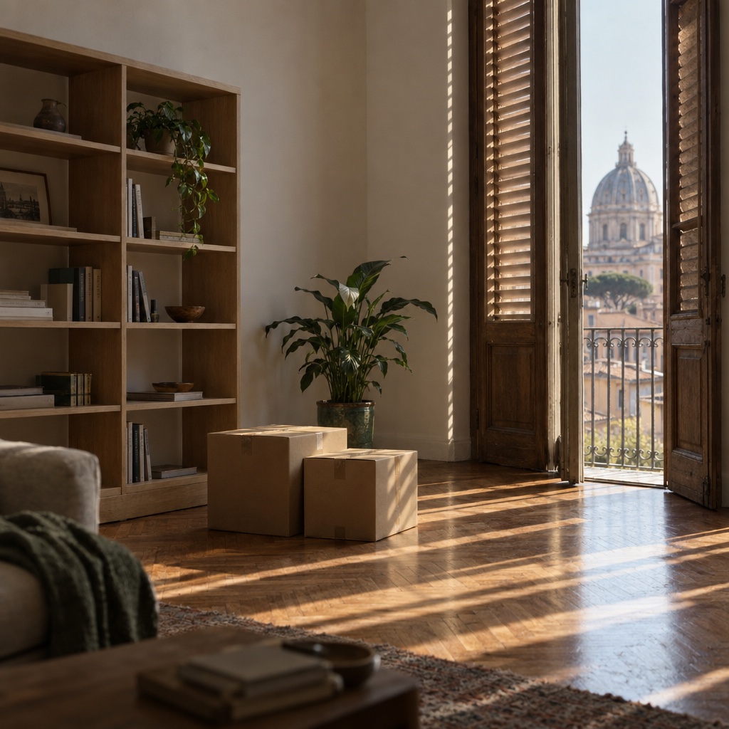 Un salone a trasloco finito